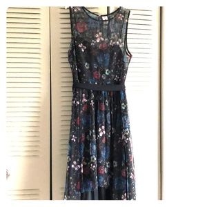 40” dark floral dress